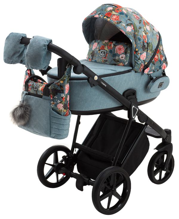 Коляска 2 в 1 Adamex Porto Flowers-4