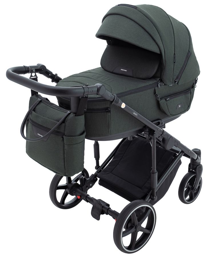 Коляска 2 в 1 Adamex Zico Lux TK-50 тёмно-зелёный