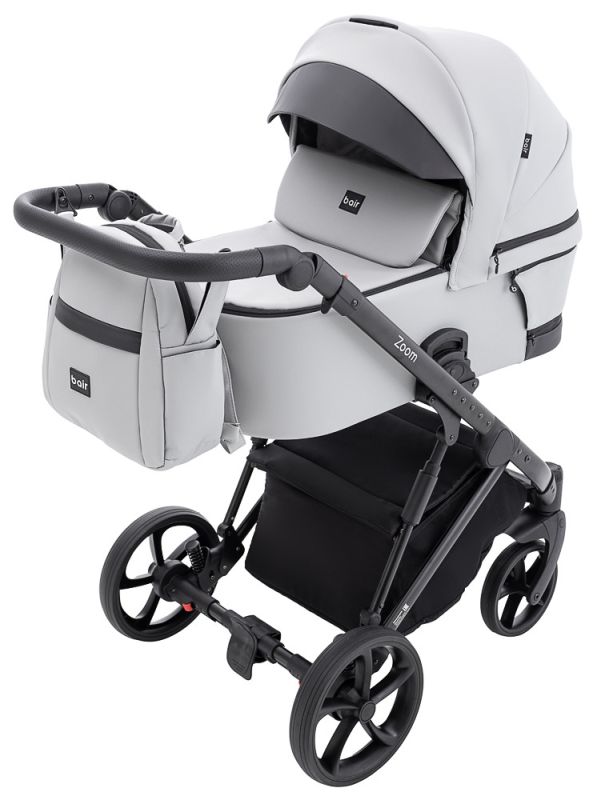 Коляска 2 в 1 Bair Zoom ECO ZE-14 світло-сірий