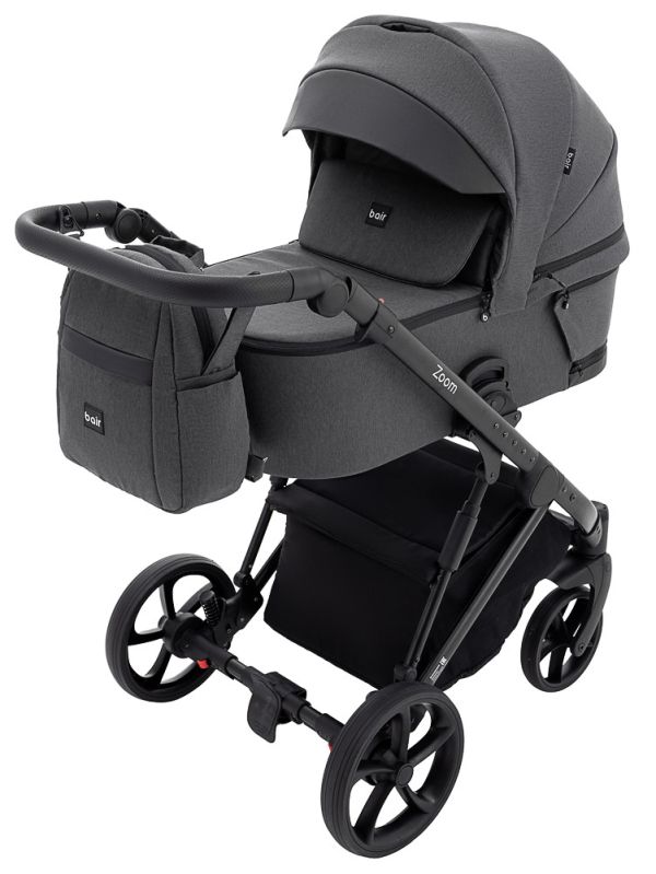 Коляска 2 в 1 Bair Zoom Soft BZ-01 графіт