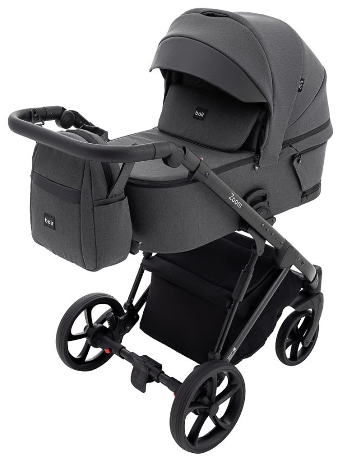 Коляска 2 в 1 Bair Zoom Soft BZ-01 графіт