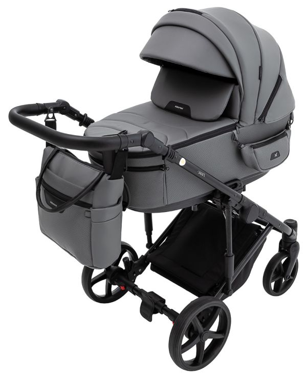 Коляска 2 в 1 Adamex Zico Eco Sa-4 темно-сірий