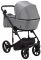 Коляска 2 в 1 Adamex Amelia кожа 100% SM3 серый перламутр