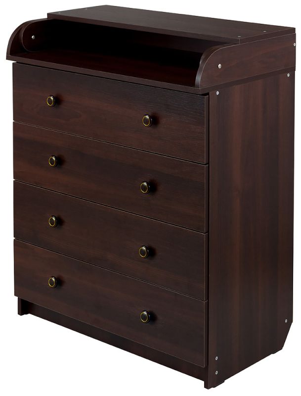 Пеленальный комод Babyroom Комод 4 тел.Big 102x80x50  орех темный
