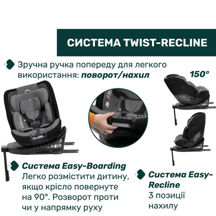 Автокресло Chicco EverOne i-Size, группа 0+/1/2/3 Grey Black