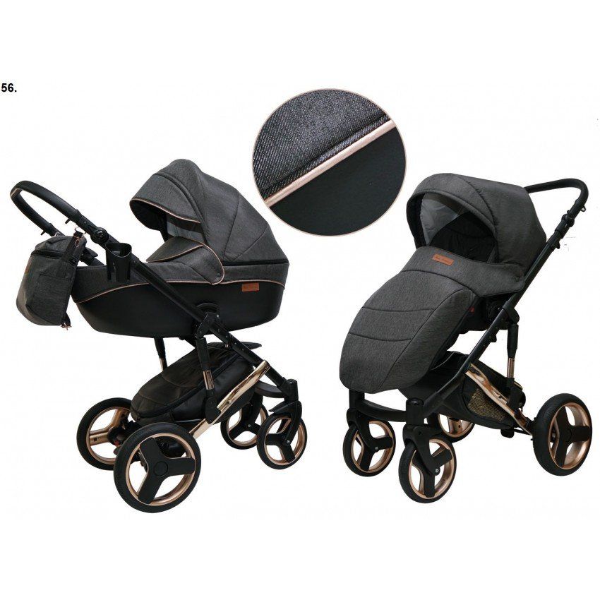 Коляска 2 в 1 Mikrus Onyx 56 чорний