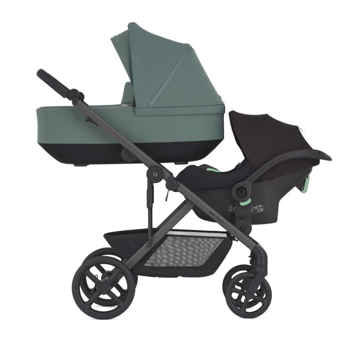 Коляска 2 в 1 для двійні Anex Modu Double Greeny