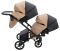 Коляска 2 в 1 для двойни Bair Kiwi DUO ECO BKD-18/15 капучино / черный