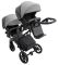 Коляска 2 в 1 для двойни Bair Kiwi DUO ECO BKD-21/15 серый / графит