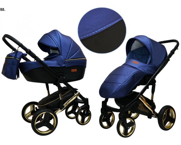 Коляска 2 в 1 Mikrus Onyx 58 синій