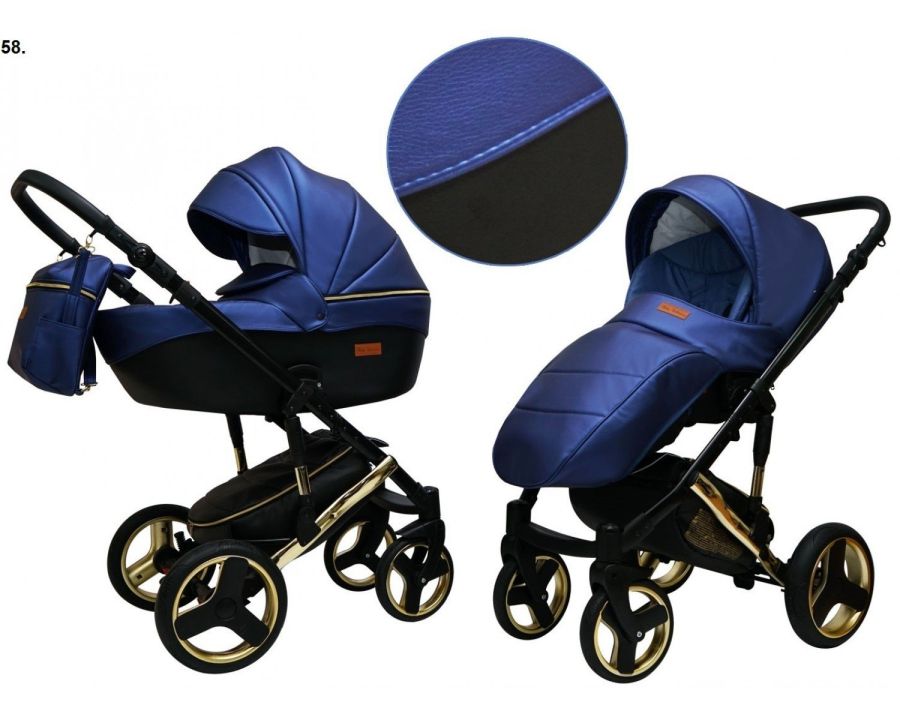 Коляска 2 в 1 Mikrus Onyx 58 синій