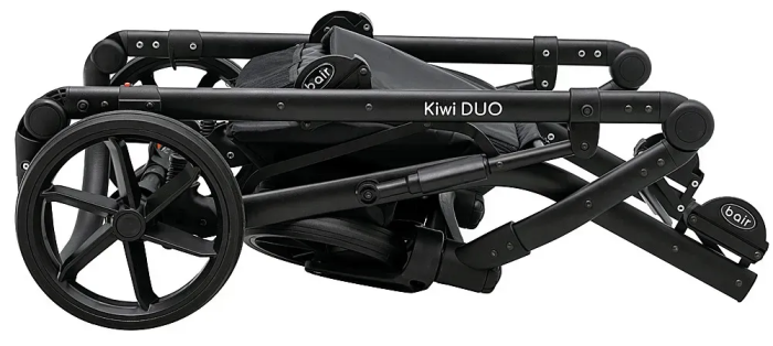 Коляска 2 в 1 для двійні Bair Kiwi DUO Soft BKP-218 сірий