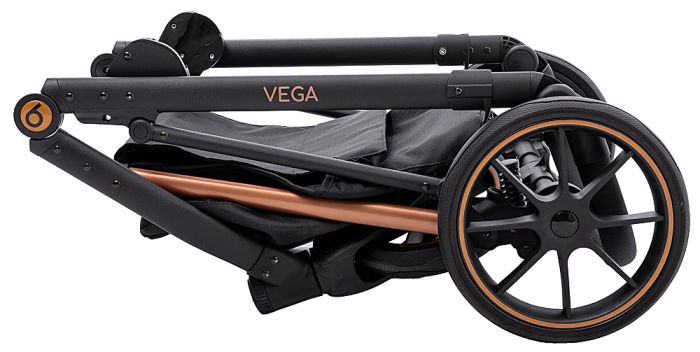 Коляска 2 в 1 Bair Vega Soft VSM-05 black magma чорний