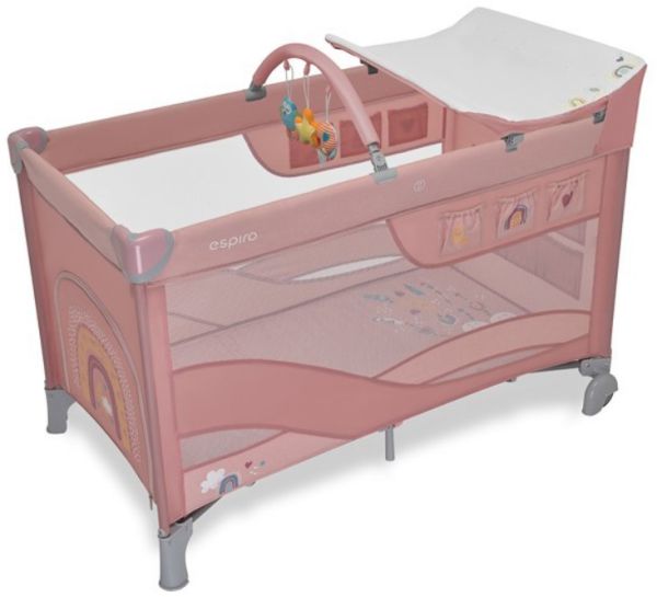 Кроватка - манеж Espiro Dream 108 Pink Smile Кроватка - манеж Espiro Dream 108 Pink Smile