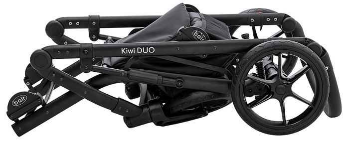 Коляска 2 в 1 для двійні Bair Kiwi DUO ECO BKD-15 чорний