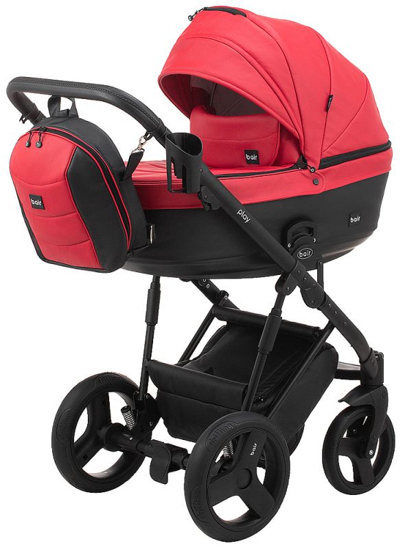 Коляска 2 в 1 Bair Play BP-60/69 червоний-чорний