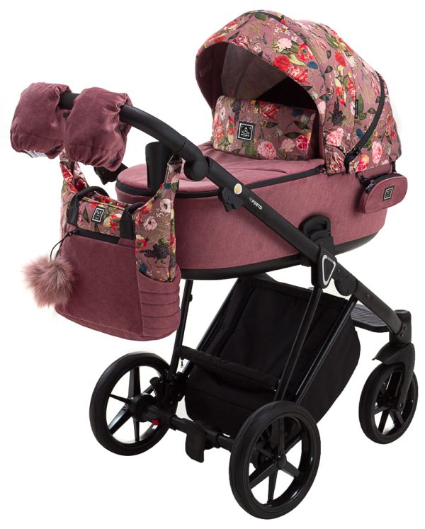 Коляска 2 в 1 Adamex Porto Flowers-2 Коляска 2 в 1 Adamex Porto Flowers-2