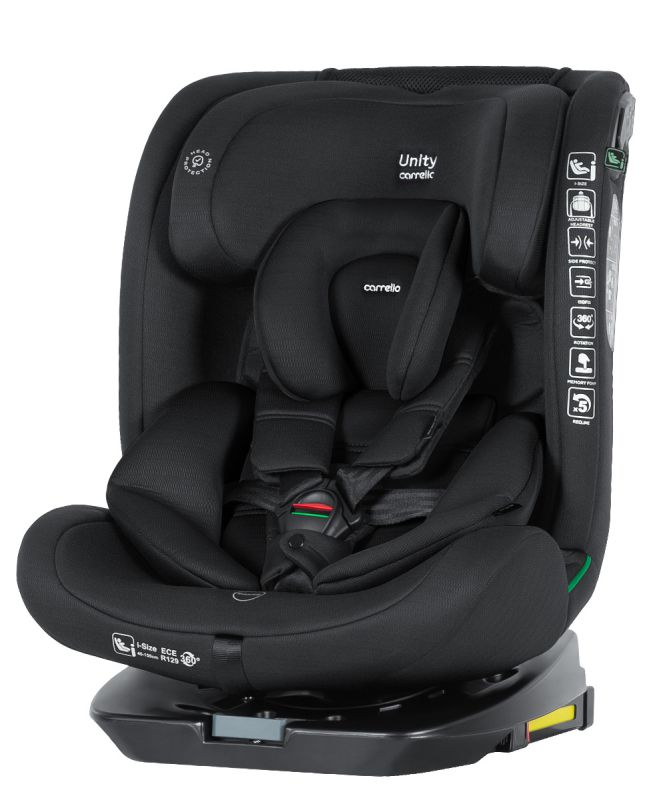 Автокресло CARRELLO Unity CRL-17010 Totality Black i-Size 40-150см ISOFIX, поворот