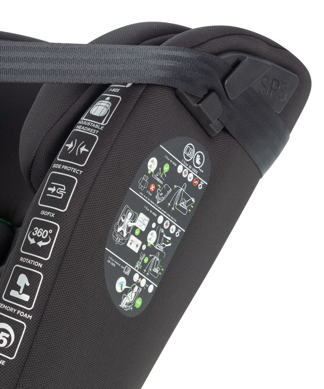 Автокрісло CARRELLO Asteroid i-Size CRL-17001 Space Black 40-150см ISOFIX з поворотом