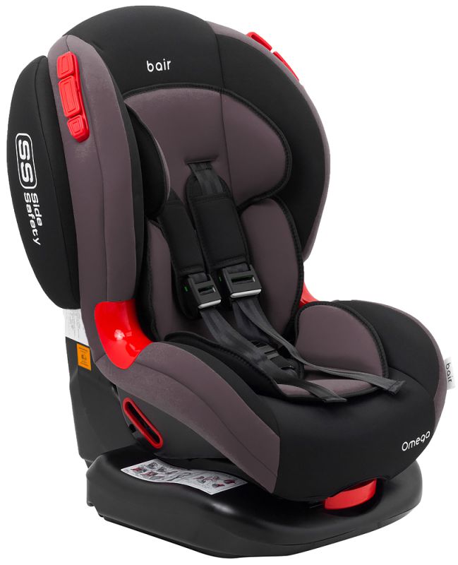 Автокрісло Bair Omega 1/2 (9-25 кг) DO2435 чорний - сірий смоки