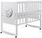 Кровать Babyroom Тедди TР-01 ровное быльце, откидной бок, колеса  белый