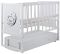 Кровать Babyroom Тедди ТР-03 ровное быльце, маятник, ящик, откидной бок  белый