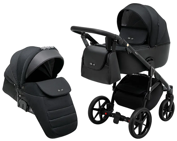 Коляска 2 в 1 Adamex Nola PS-1 чорний