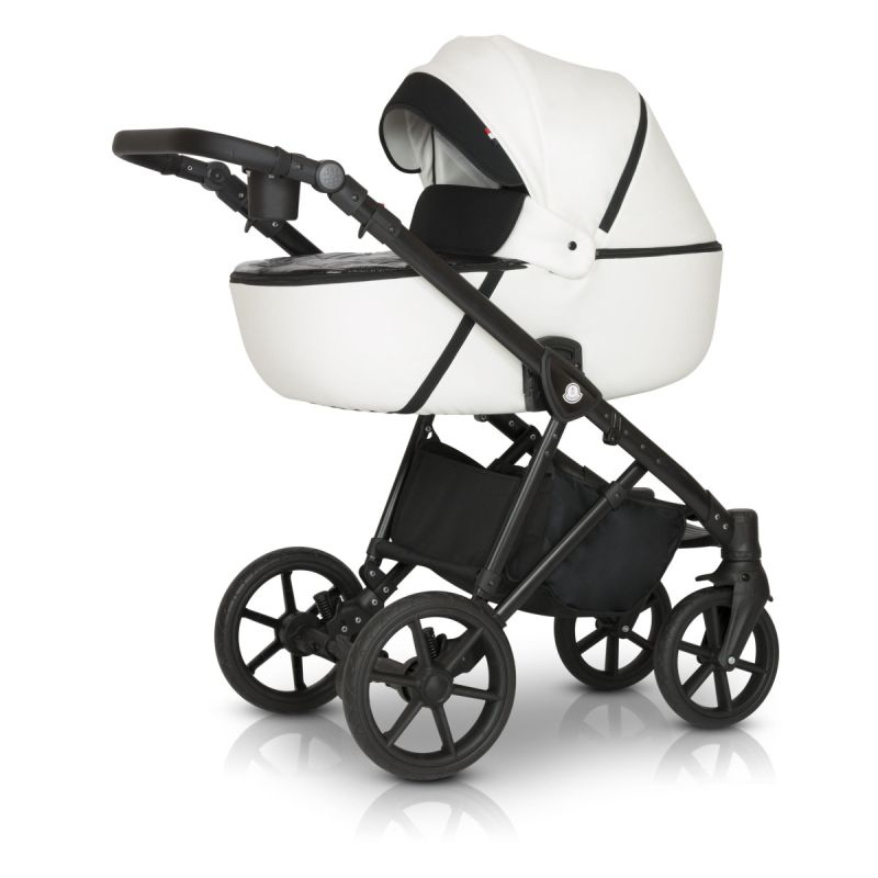 Коляска 2 в 1 Verdi Makan Black 01 Metalik White
