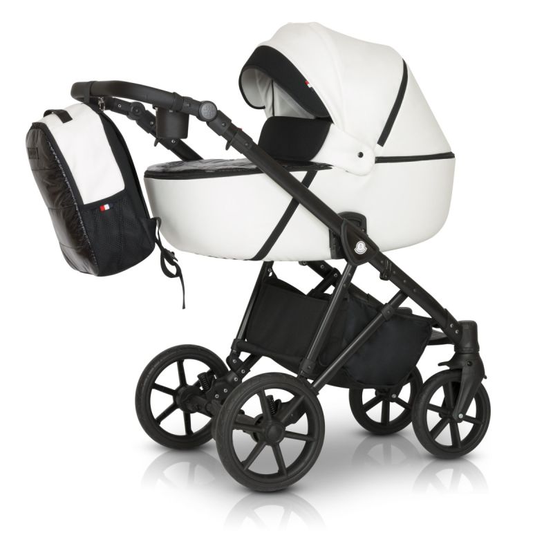 Коляска 2 в 1 Verdi Makan Black 01 Metalik White
