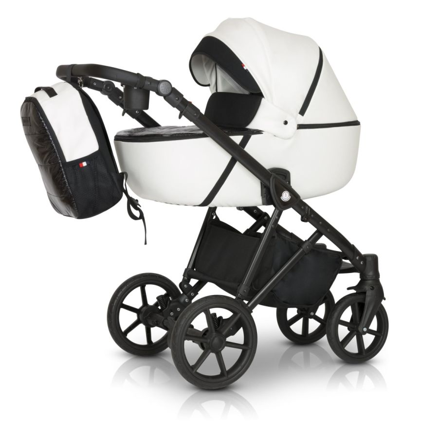 Коляска 2 в 1 Verdi Makan Black 01 Metalik White