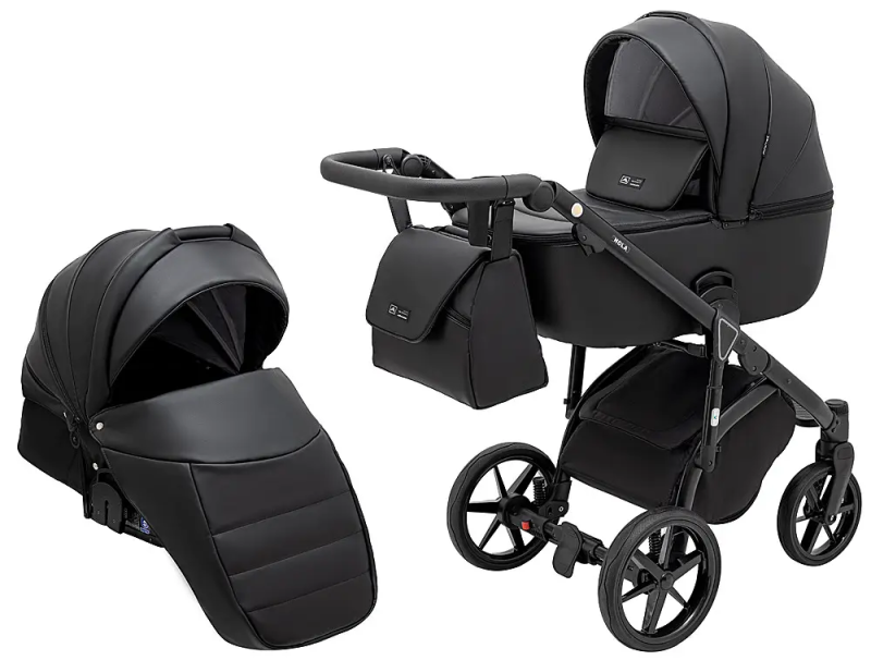 Коляска 2 в 1 Adamex Nola Eco SA-2 чорний