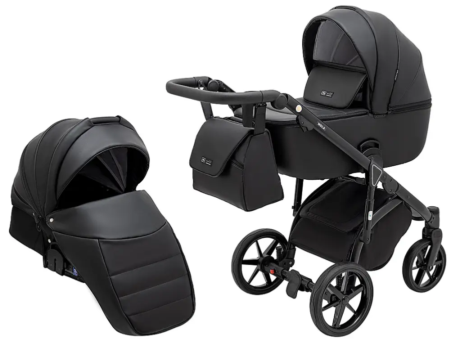 Коляска 2 в 1 Adamex Nola Eco SA-2 черный