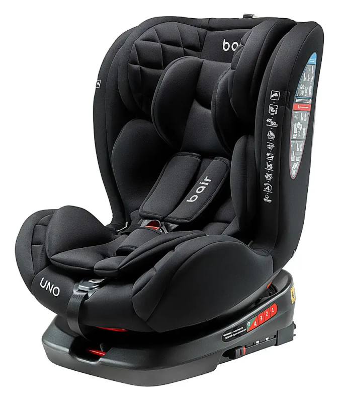 Автокресло Bair Uno 360 i-size Isofix TB-01 Total Black