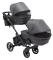 Коляска 2 в 1 для двійні Bair Kiwi DUO Soft BKS-219 графіт