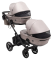Коляска 2 в 1 для двойни Bair Kiwi DUO Soft BKD-455 капучино