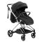 Коляска 2 в 1 Bair Moon Silver Edition MS-01 черный