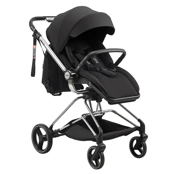 Коляска 2 в 1 Bair Moon Silver Edition MS-01 черный