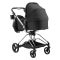 Коляска 2 в 1 Bair Moon Silver Edition MS-01 черный