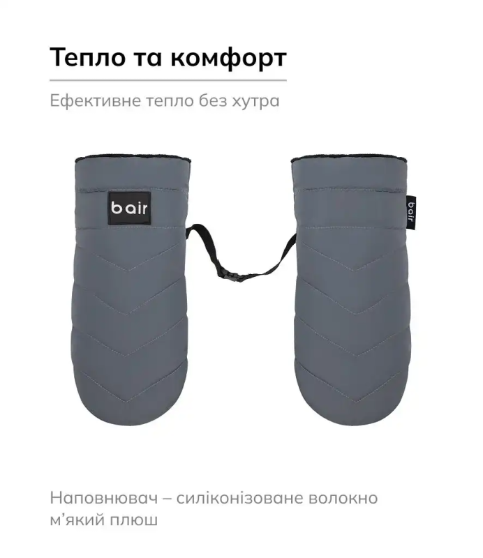 Рукавицы Bair Cozy Mitts Graphite Blue