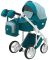 Коляска 2 в 1 Adamex Luciano jeans Q204/1 голубой (зигзаг)