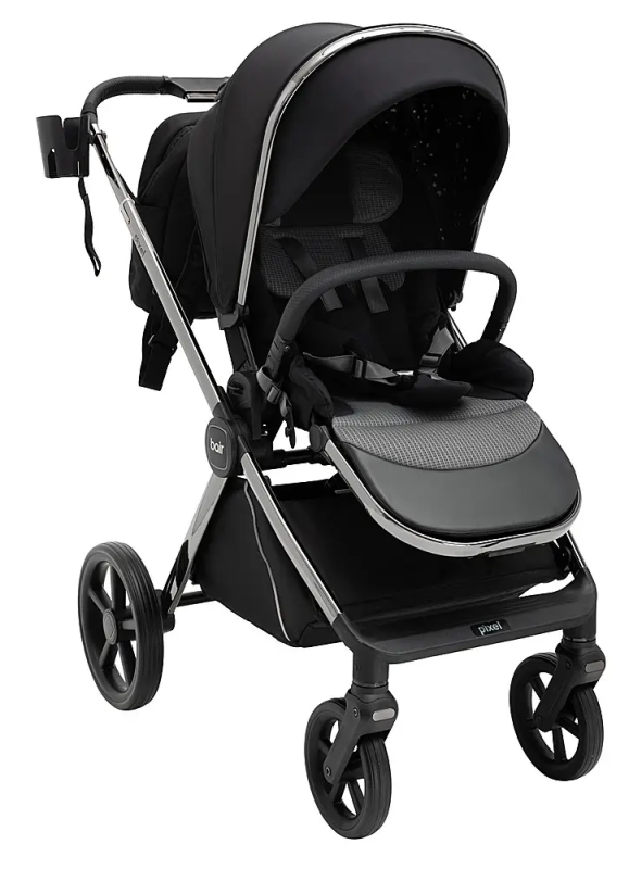 Коляска 2 в 1 Bair Pixel PL-01 черный