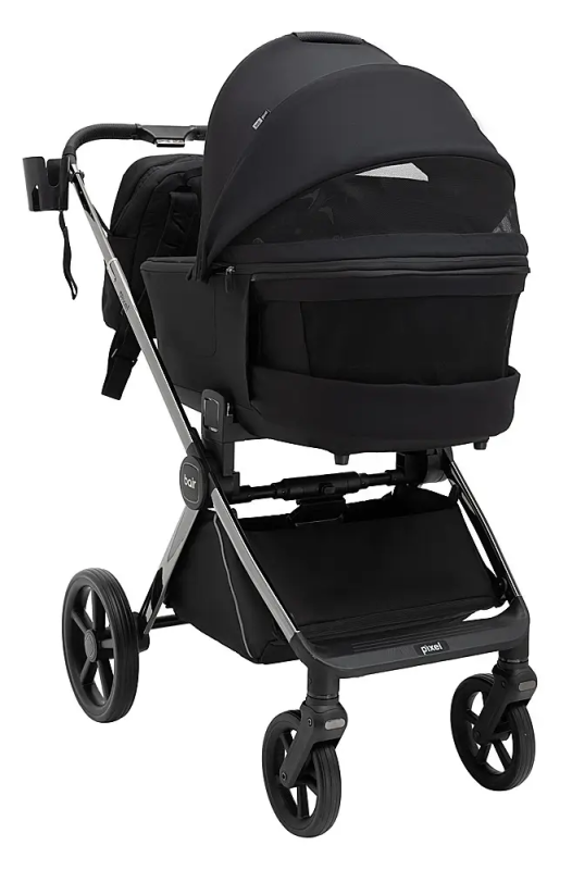 Коляска 2 в 1 Bair Pixel PL-01 черный