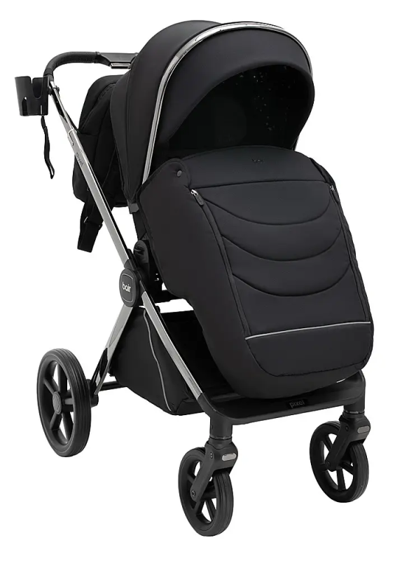 Коляска 2 в 1 Bair Pixel PL-01 черный
