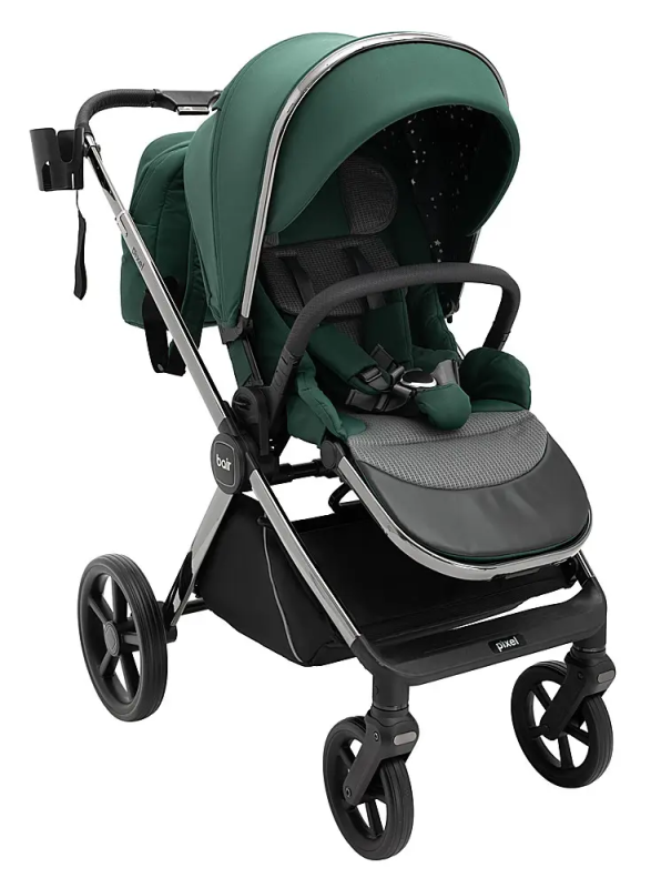 Коляска 2 в 1 Bair Pixel PL-04 зеленый