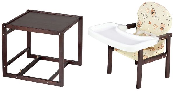 Стульчик- трансформер Babyroom Пони-220 тонированный пластиковая столешница  бежевый (мишки, коричневые звезды) Стульчик- трансформер Babyroom Пони-220 тонированный пластиковая столешница  бежевый (мишки, коричневые звезды)
