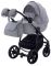 Коляска 2 в 1 Adamex Hybryd Plus BR204 светло-серый - серая кожа (выдавленная точка)