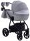 Коляска 2 в 1 Adamex Hybryd Plus BR204 светло-серый - серая кожа (выдавленная точка)