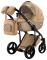 Коляска 2 в 1 Adamex Lucianо CR263 темно-бежевый - капучино (принт) атлас