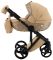 Коляска 2 в 1 Adamex Lucianо CR263 темно-бежевый - капучино (принт) атлас