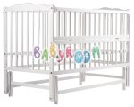 Ліжко Babyroom Веселка маятник, відкидний бік DVMO-2 бук білий